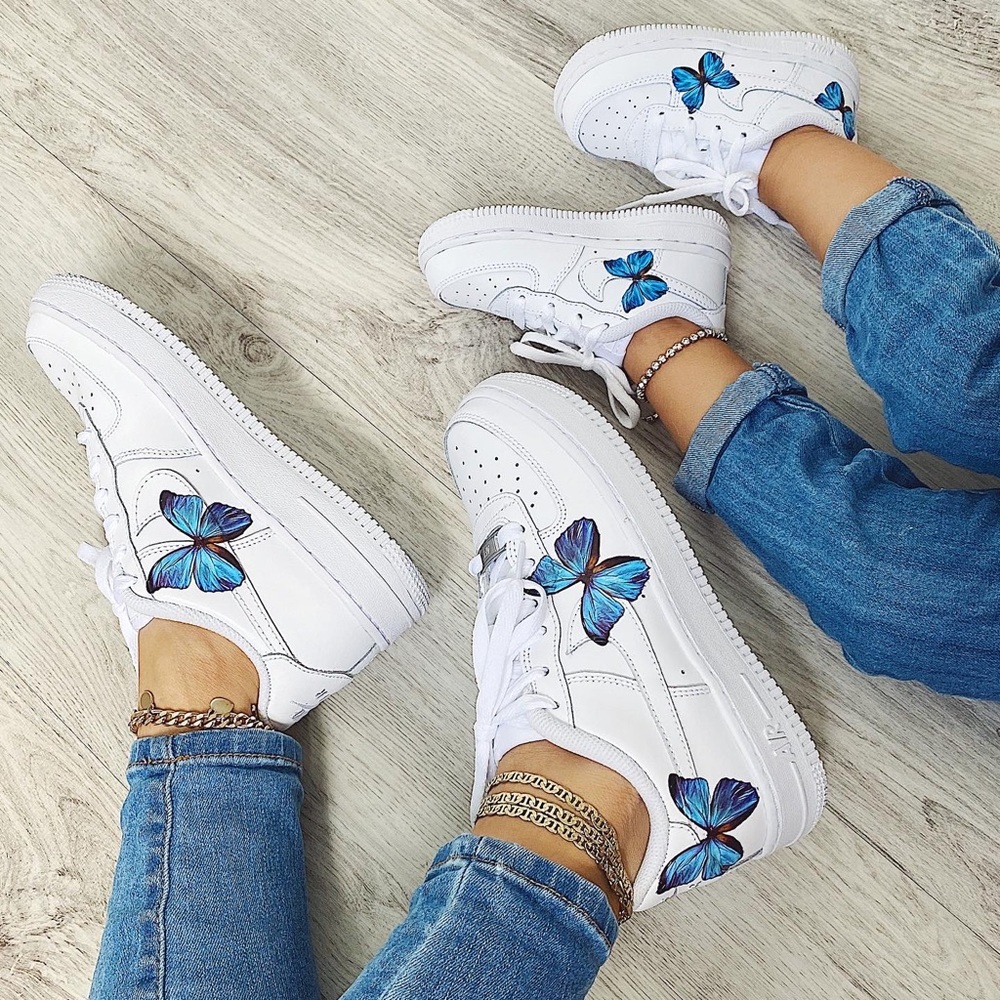 Nike custom 🦋 air force 1 sneakers - Picture 2 of 5